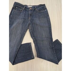Levi's 505 Women's Jeans Blue Straight Leg Stretch 8 M Dark wash READ